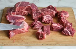 Begin by removing any large chunks