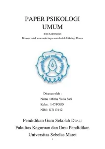 Contoh Cover Paper